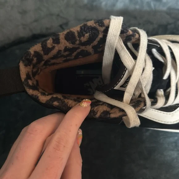Vans Ultra Crush Leopard Lined Suede Skater High Tops Men’s 8.5 - Picture 12 of 13